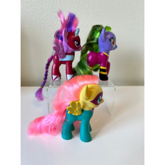 My Little Pony MLP G4 Pony Lot of 3 Power Ponies Brushable - Picture 3 of 12